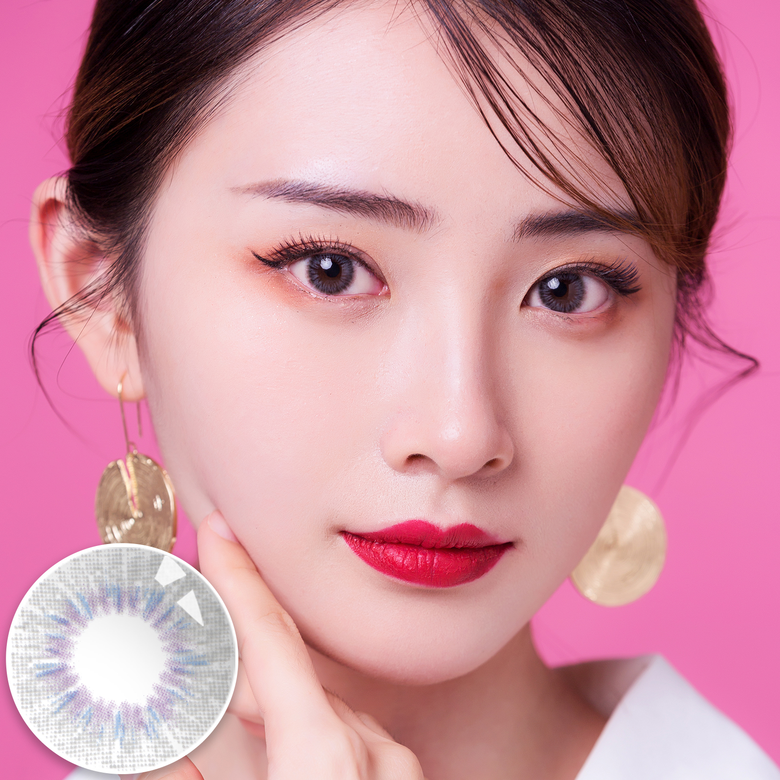 MerryDolly花沁灰#464—健康抛286元/副 软性亲水接触镜