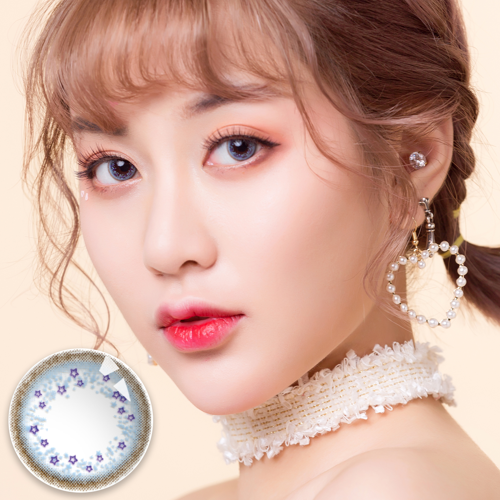 MerryDolly樱空蓝#455—健康抛182元/副 软性亲水接触镜